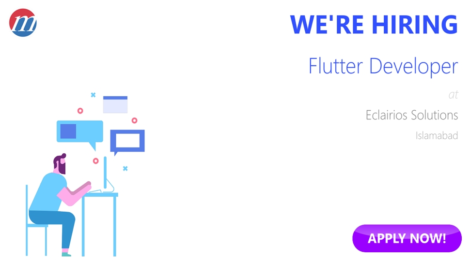 HotJobsPakistan's tweet card. Flutter Developer Job in Eclairios Solutions ⭐ Post Resume ⏩ Apply Online 🚀 Ref.1426578