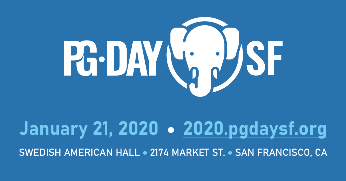 PgDaySF's tweet card. Details on sponsorship options for PgDay SF, an international PostgreSQL event held in the San Francisco Bay area. Sponsorship packages and a la carte sponsorships are available.