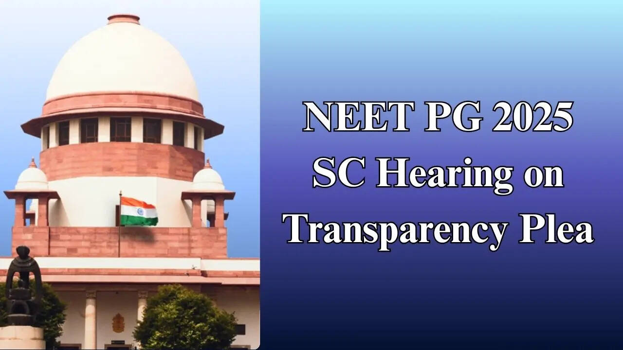 TimesNowCareers's tweet card. Supreme Court will hear a plea regarding transparency in the NEET PG 2025 and its answer key disclosure today. Read the full story here., Education, Times Now