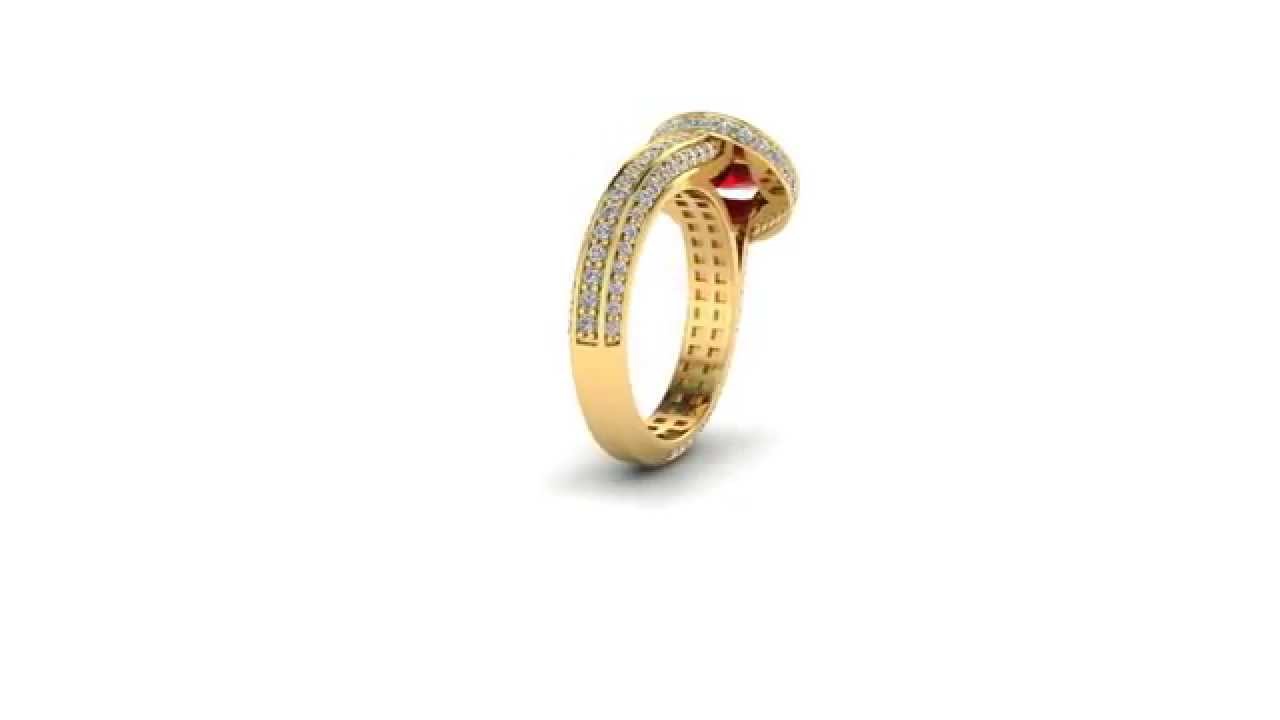 spacesmack's tweet card. Gorgeous Halo Ruby With Diamonds Engagement Ring - Spacesmack.com -...