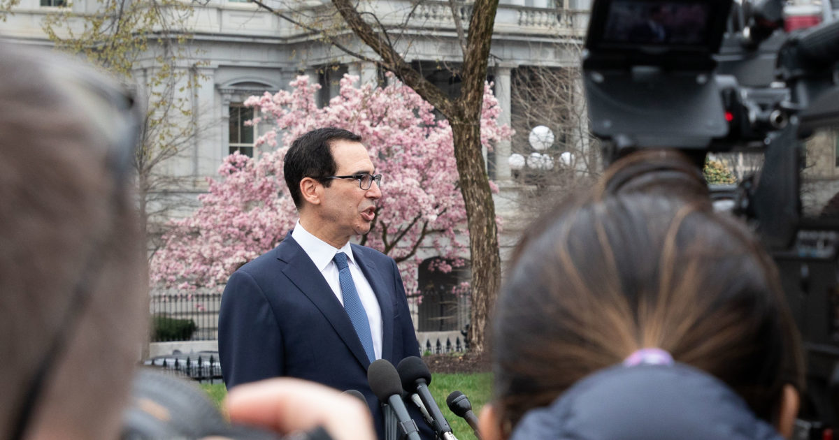 CREWcrew's tweet card. Trump’s Treasury Secretary Steve Mnuchin might have made official decisions that could benefit his future personal pursuits.