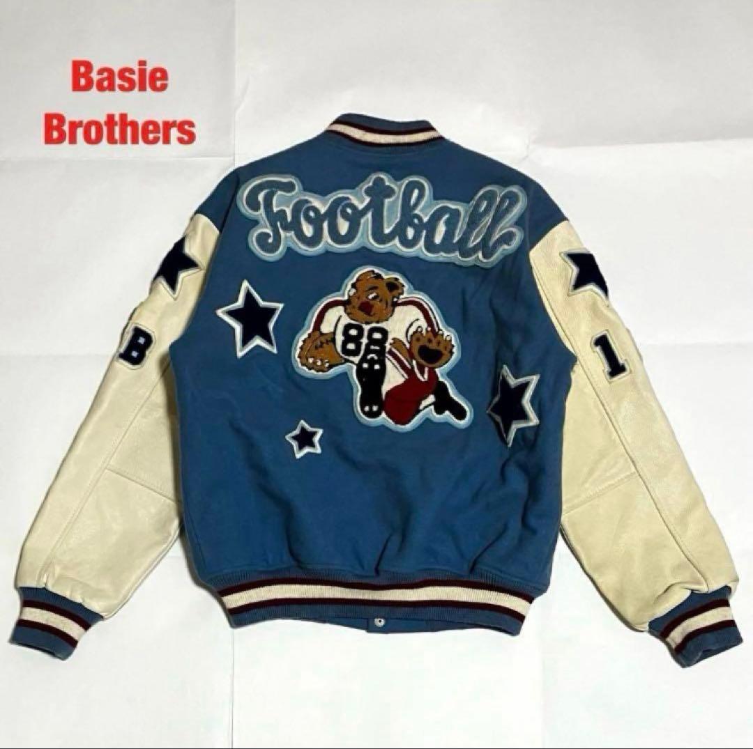 CinemaCoder2025's tweet card. 【希少】Basie Brothers　スタジャン　牛革レザー　アメフト　ワッペンをメルカリでお得に通販、誰でも安心して簡単に売り買いが楽しめるフリマサービスです。新品/未使用品も多数、支払いはクレジットカード・キャリア決済・コンビニ・銀行ATMが利用可能で、品物が届いてから出品者に入金される独自システムのため安心です。