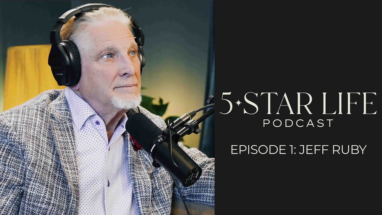 TheRealJeffRuby's tweet card. Episode 1: "The Five-Star Life with Jeff Ruby"