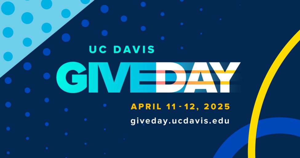 ScaleFunder's tweet card. UC Davis Give Day 2025: Give today. Transform tomorrow.