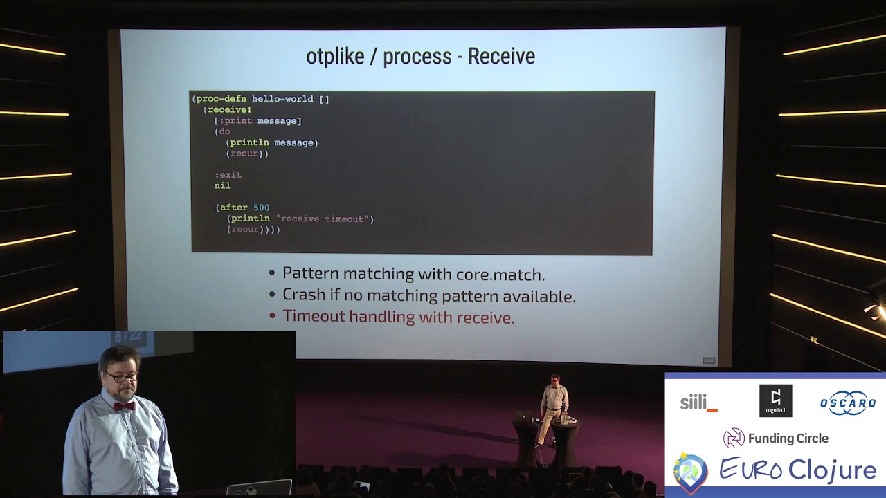EuroClojure's tweet card. otplike – Erlang/OTP processes and behaviours for Clojure - Alexey...