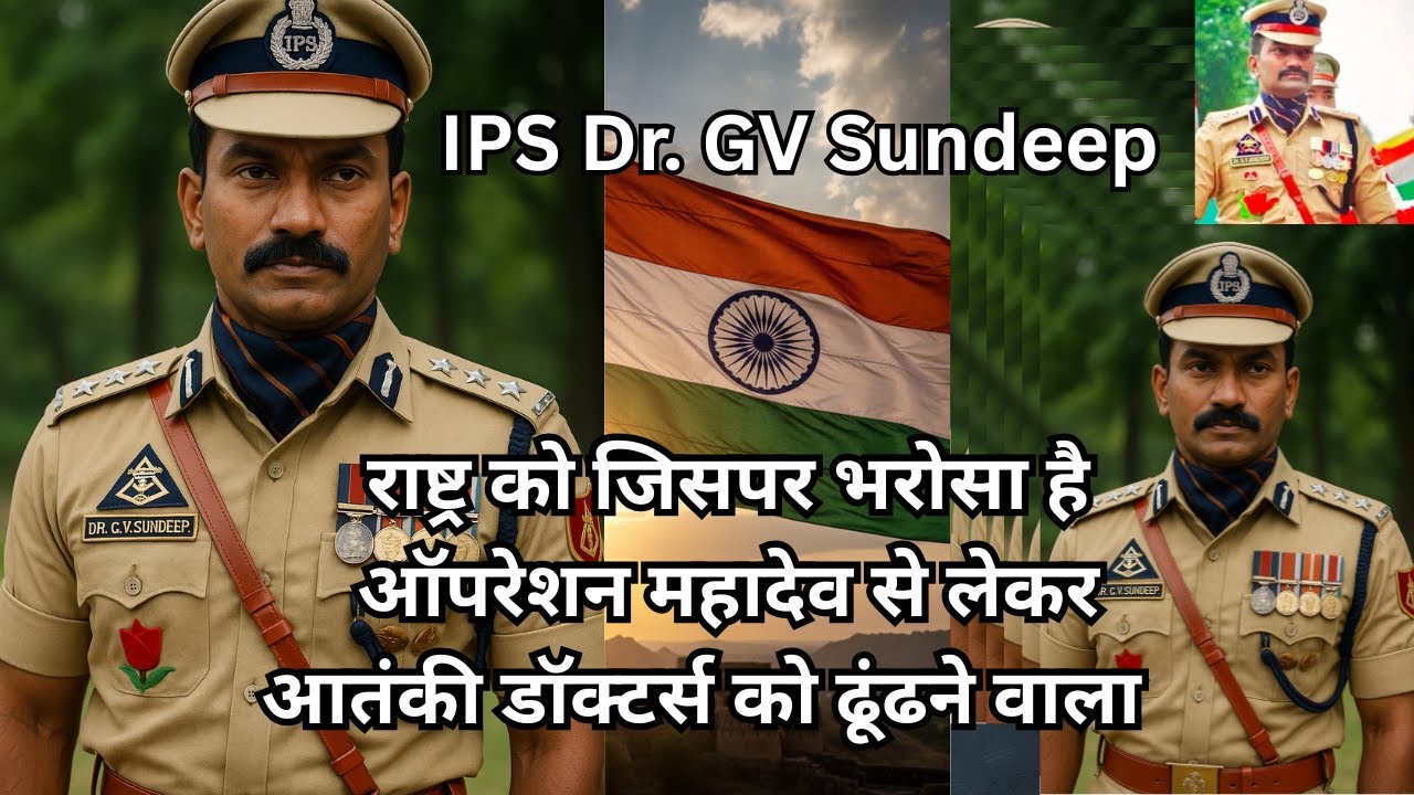 JM_NEWS_INDIA's tweet card. नौगाम कश्मीर में आतंकी पोस्टर और आईपीएस संदीप का खेला #operationmah...