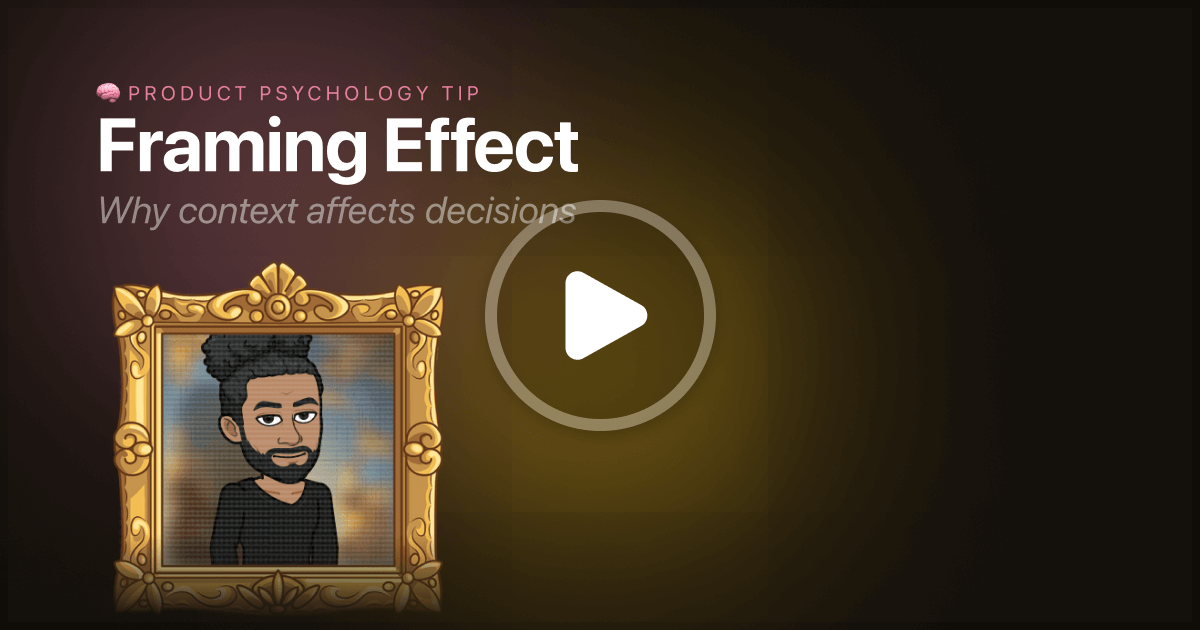 peterjacobrich's tweet card. Learn what the Framing Effect is and how to apply it to improve user experience without relying on unethical dark patterns.
