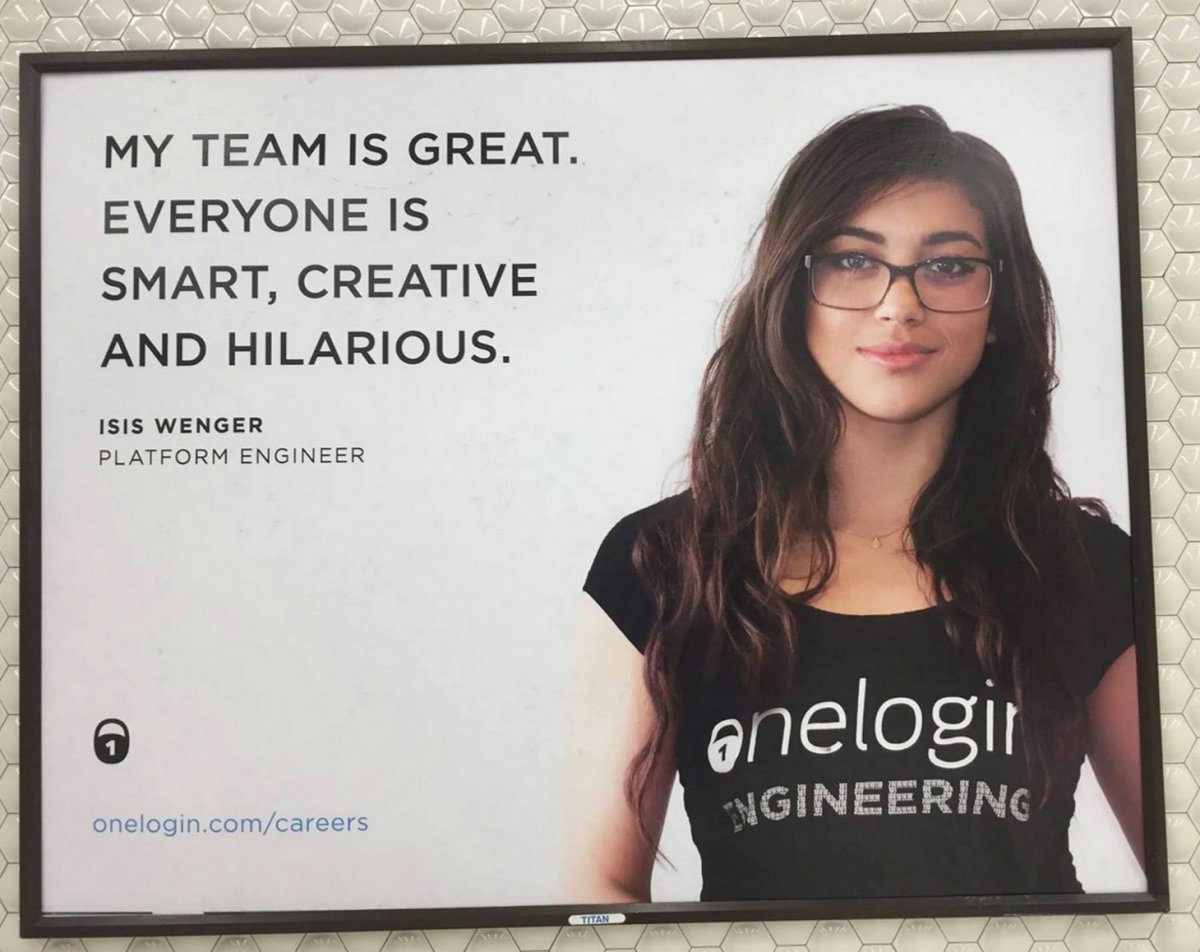 ghc's tweet card. When OneLogin Platform Engineer Isis Wenger agreed to participate in the company's recruiting campaign, she felt pretty apathetic about it. She also didn't anticipate the backlash that has come from...