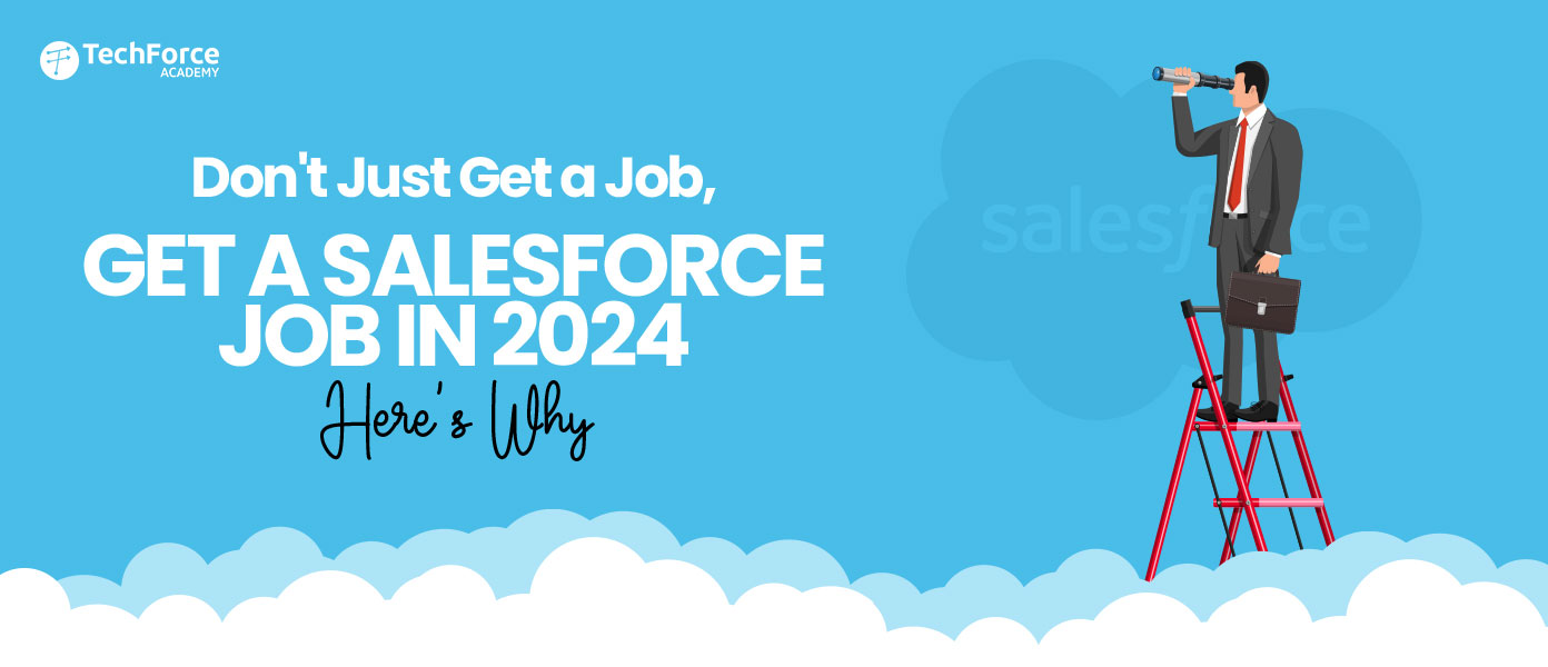 TechForceA's tweet card. Discover Why a Salesforce Job Is Your Ticket to Success in 2024. Explore Opportunities and Elevate Your Professional Journey Now!