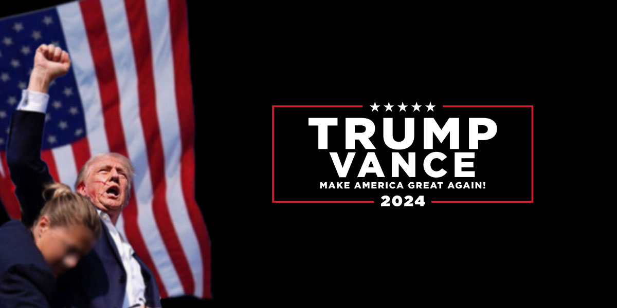 realDonaldTrump's tweet card. President Trump will NEVER SURRENDER in his fight to SAVE AMERICA. But he can’t do it alone. It’s going to take all of us to win in November!