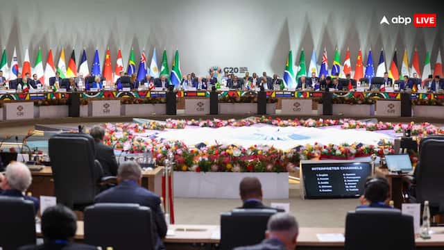 ABPNews's tweet card. G20 Summit: जी20 शिखर सम्मेलन में शामिल देशों ने अमेरिका को नजरअंदाज कर जलवायु परिवर्तन पर एक संयुक्त घोषणापत्र जारी किया है, जिसकी भाषा पर अमेरिका ने आपत्ति जताई है.