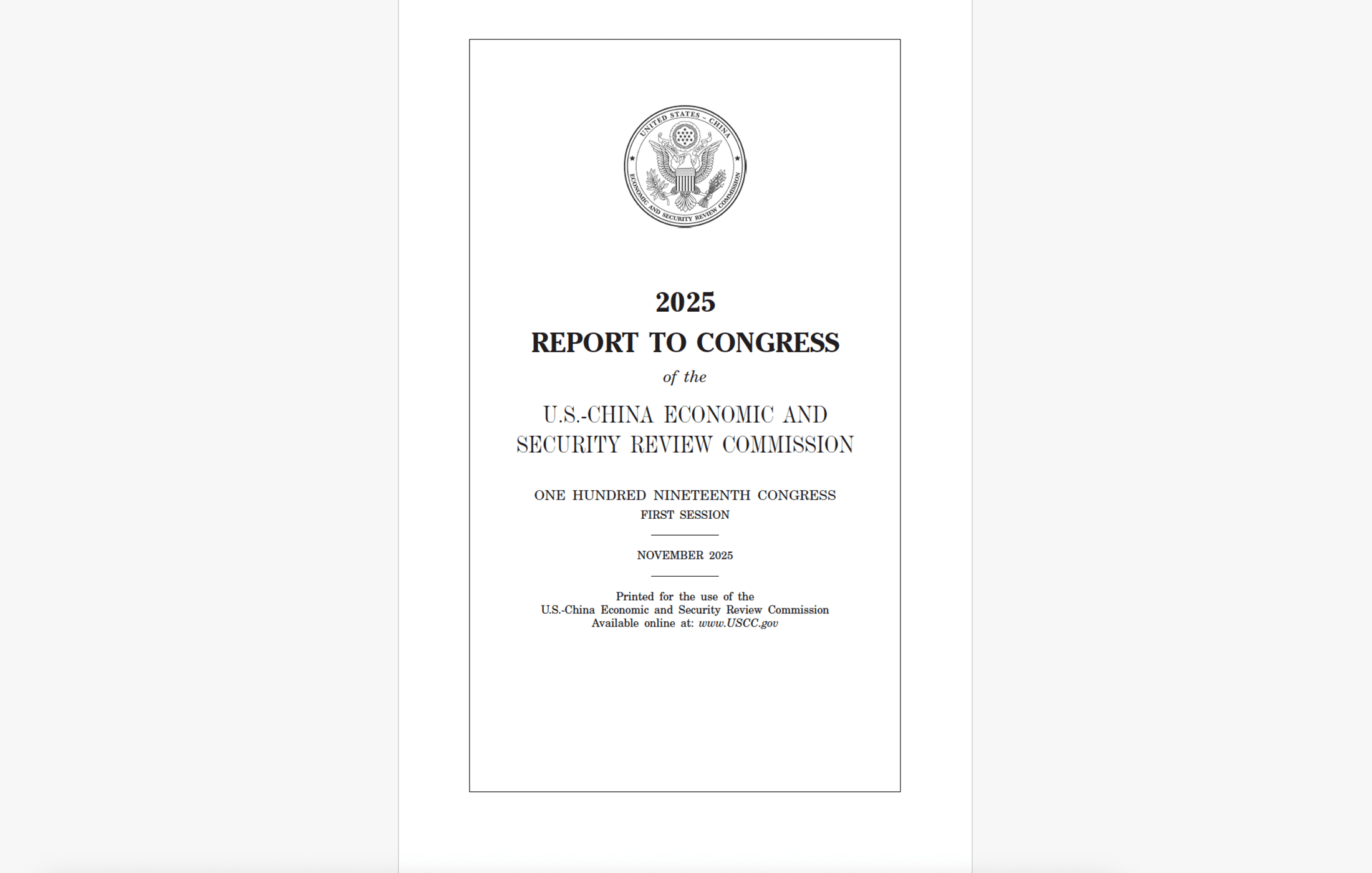 infosec's tweet card. U.S.-China Economic and Security Review Commission says: America should adopt a “Quantum First” national goal by 2030