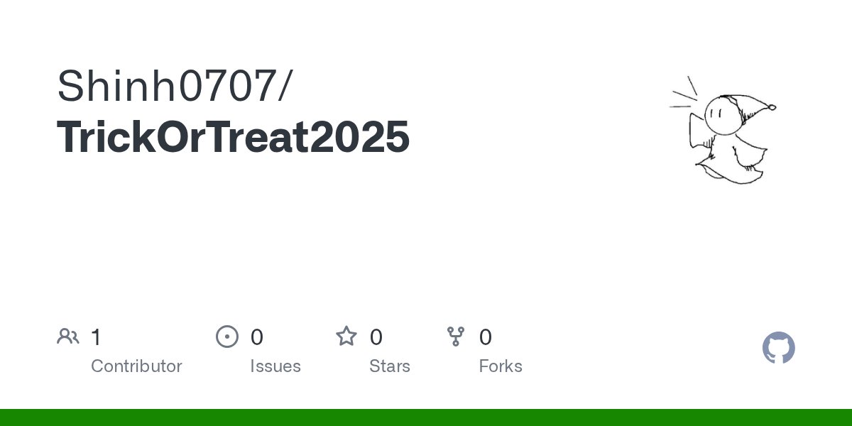 ShinH_0707's tweet card. Contribute to Shinh0707/TrickOrTreat2025 development by creating an account on GitHub.