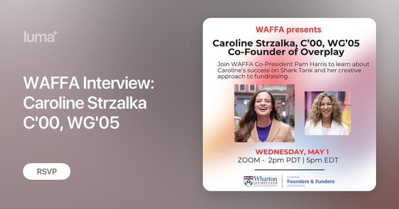 hellowaffa's tweet card. WAFFA PRESENTS: Caroline Strzalka, co-founder of Overplay, recently landed a $500k deal with billionaire Mark Cuban for their groundbreaking video gaming…