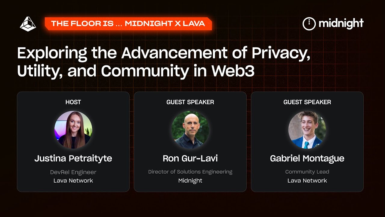 lavanetxyz's tweet card. The Floor Is… Midnight x Lava: Exploring Privacy, Utility, and...