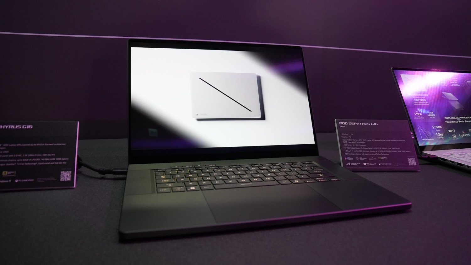 TweakTown's tweet card. ASUS unveils its new ROG Zephyrus G14 and G16 gaming laptops at Computex 2025, rocking up to NVIDIA's new flagship GeForce RTX 5090 Laptop GPU.