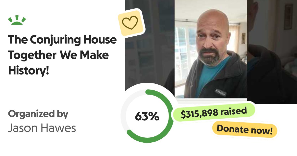 Inthebunkercast's tweet card. Hello, I'm Jason Hawes. Many of you may know me from Ghost Hunters. I've … Jason Hawes needs your support for The Conjuring House -Together We Make History!