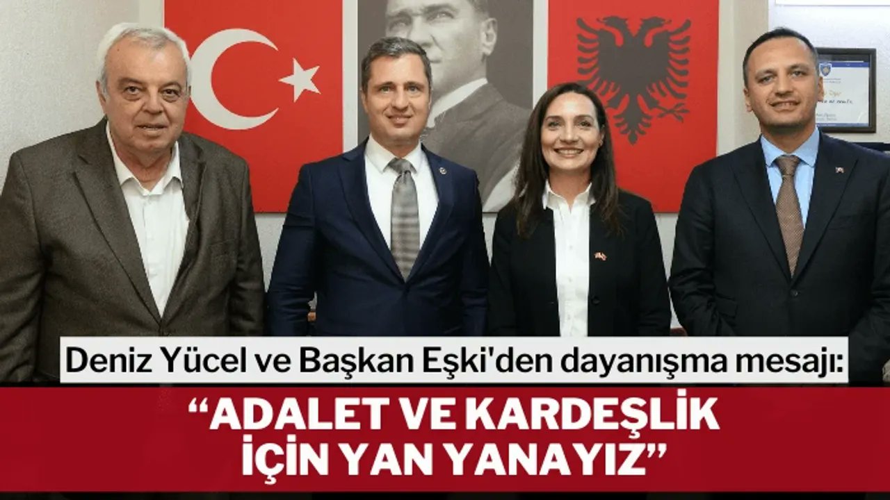 kanalben_tv's tweet card. Bornova Belediye Başkanı Ömer Eşki ve CHP Genel Başkan Yardımcısı Deniz Yücel, Bornova Arnavutları Kültür ve Dayanışma Derneği’ni ziyaret ederek birlik, dayanışma ve demokrasi vurgusu yaptı. Yücel,...