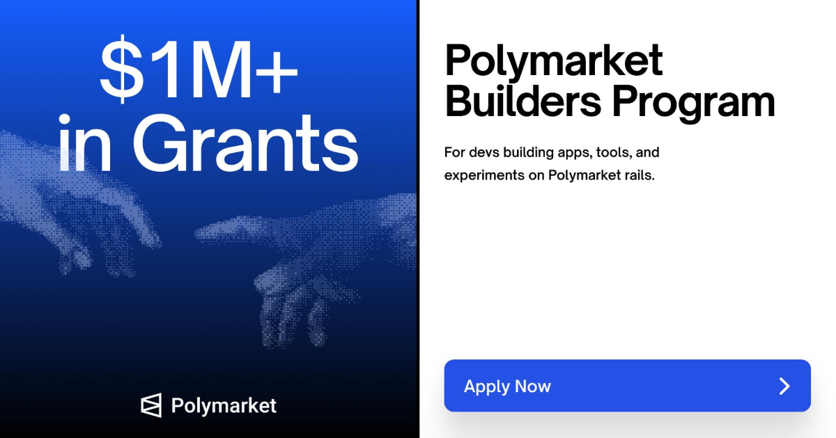 PolymarketBuild's tweet card.