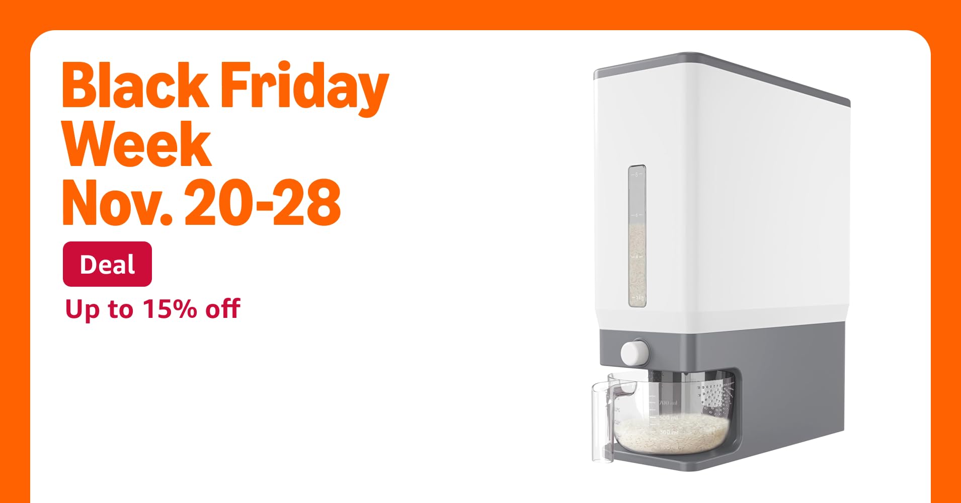 TheTrendy_Times's tweet card. Large Capacity: This rice storage container can hold 25.4lb (11.3kg) of rice, allowing you to store more rice for a long time and keep it hygienic. It can not only store rice, but also other small...