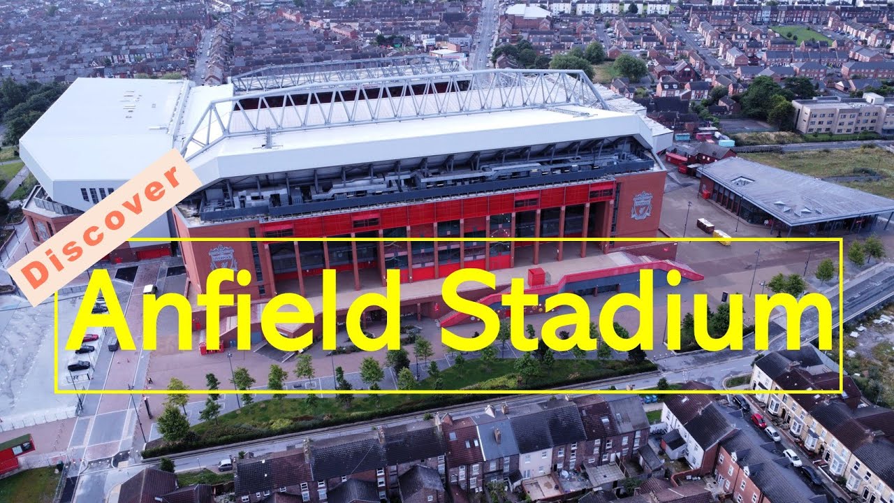 locationaire360's tweet card. Discover Anfield | Drone Footage of Liverpool’s Legendary Stadium