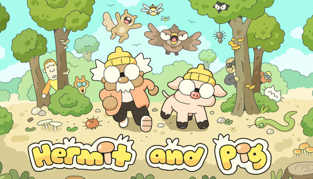 heavylunchco's tweet card. Hermit and Pig is a story-rich, turn-based RPG where you fend off wild assailants, forage mushrooms, survive social anxiety, and stumble into a corporate conspiracy with your trusty pig.