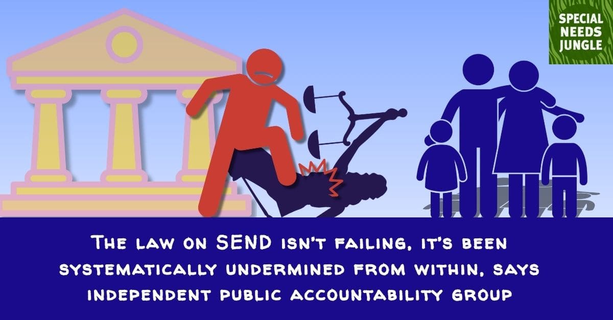 SENBlogger's tweet card. Accountability initiative, Measure What Matters, writes an evidence-backed article that SEND law has been systematically undermined by LAs.