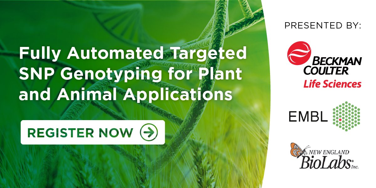 UK_Biomek's tweet card. DATE: June 25, 2020 TIME: 7:00am PT Genotyping assays are essential in a variety of plant and animal applications including Marker Assisted Selection (MAS) and Quantitative Trait Locus (QTL)