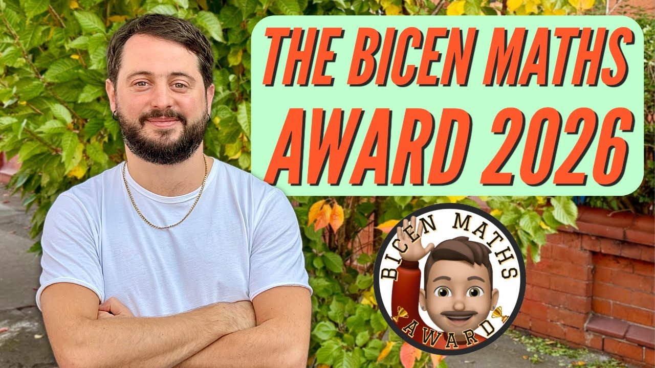 BicenMaths's tweet card. The Bicen Maths Award 2026 🏆