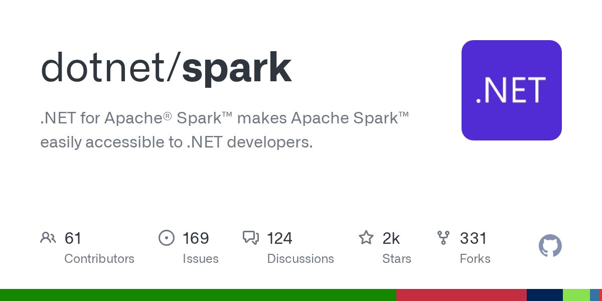 MikeDoesBigData's tweet card. .NET for Apache® Spark™ makes Apache Spark™ easily accessible to .NET developers. - dotnet/spark
