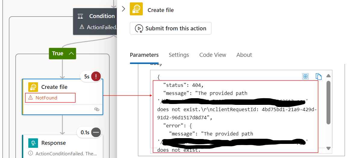Savvy_mahesh's tweet card. The provided path does not exist, SFTP SSH connector Issue path does not exist, Logic app SFTP SSH connector error, Allow chunking, Get file metadata
