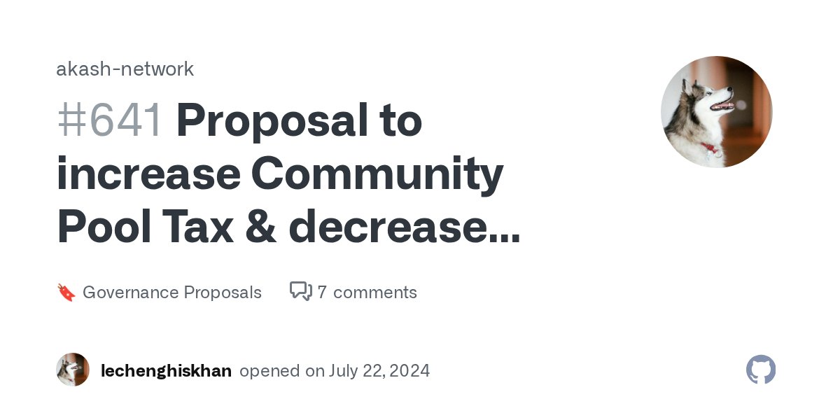 gregosuri's tweet card. Background and Context The last inflation update was completed with Proposals 240 and 241 at the end of December 2023. As July 2024 draws to a close, the Akash GPU marketplace has nearly tripled in...