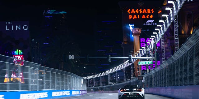 CARandDRIVER's tweet card. Ahead of a cold and damp 2025 Las Vegas Grand Prix, we had a chance to try out the track.
