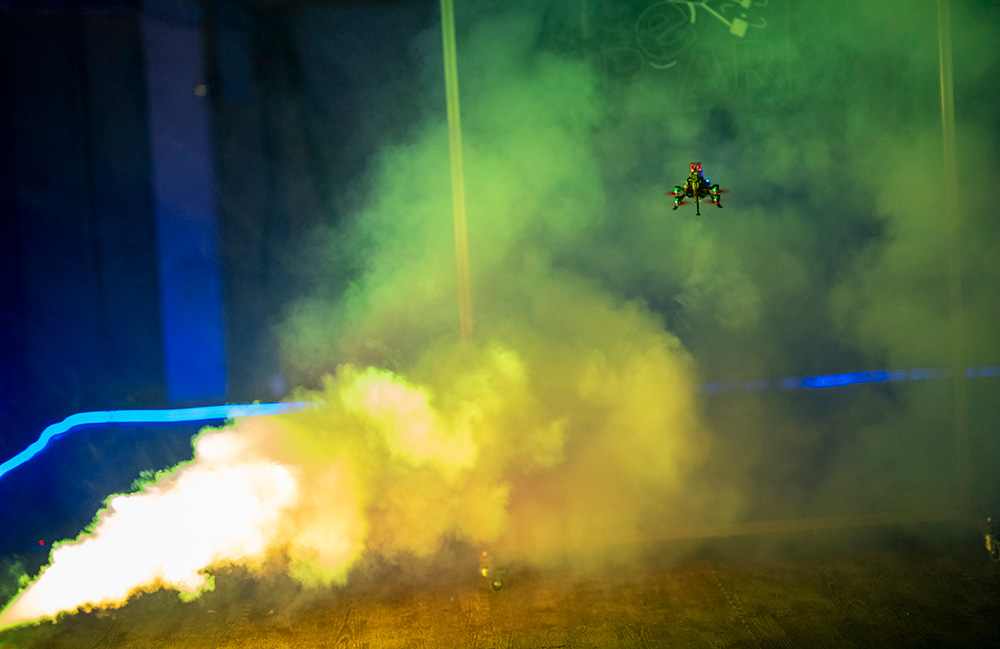 VTBCasts's tweet card. WPI researchers are enabling aerial robots, smaller than 100 mm and weighing less than 100 g, to navigate without relying on vision.