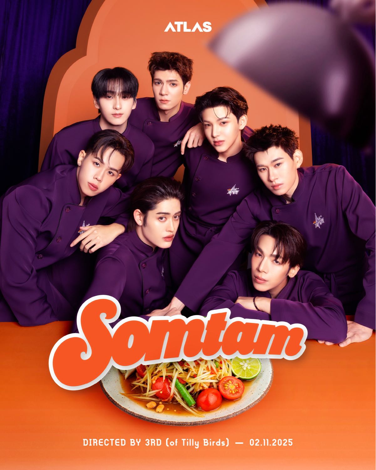 UHSSHU1's tweet card. _______________ ATLAS (แอทลาส) SOMTAM (ส้มตำ) 🌶️💥 #Key Visual ✨❤️‍🔥 _______________ Starring ‘Janis Janistar’ 🛎️ OFFICIAL MV / ALL MUSIC STREAMING ⏰ 02.11.2025