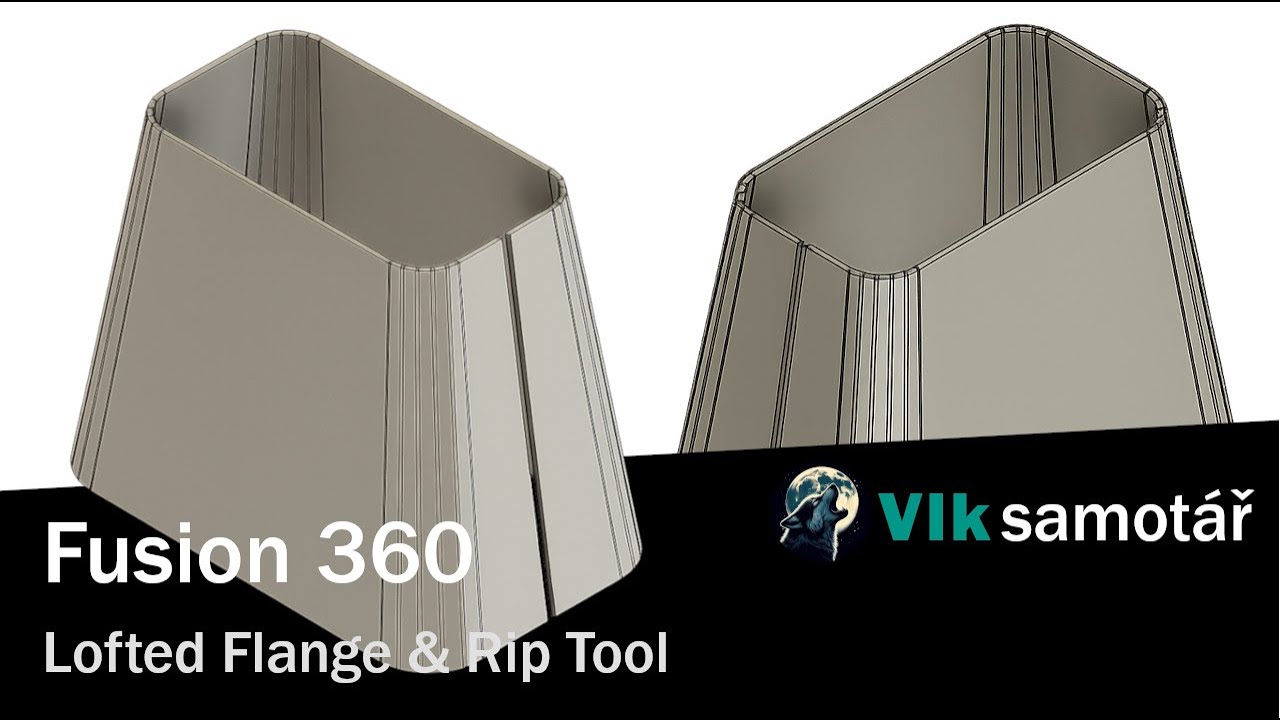 samotar_vlk's tweet card. Fusion 360 - Lofted Flange & Rip Tool #fusion360