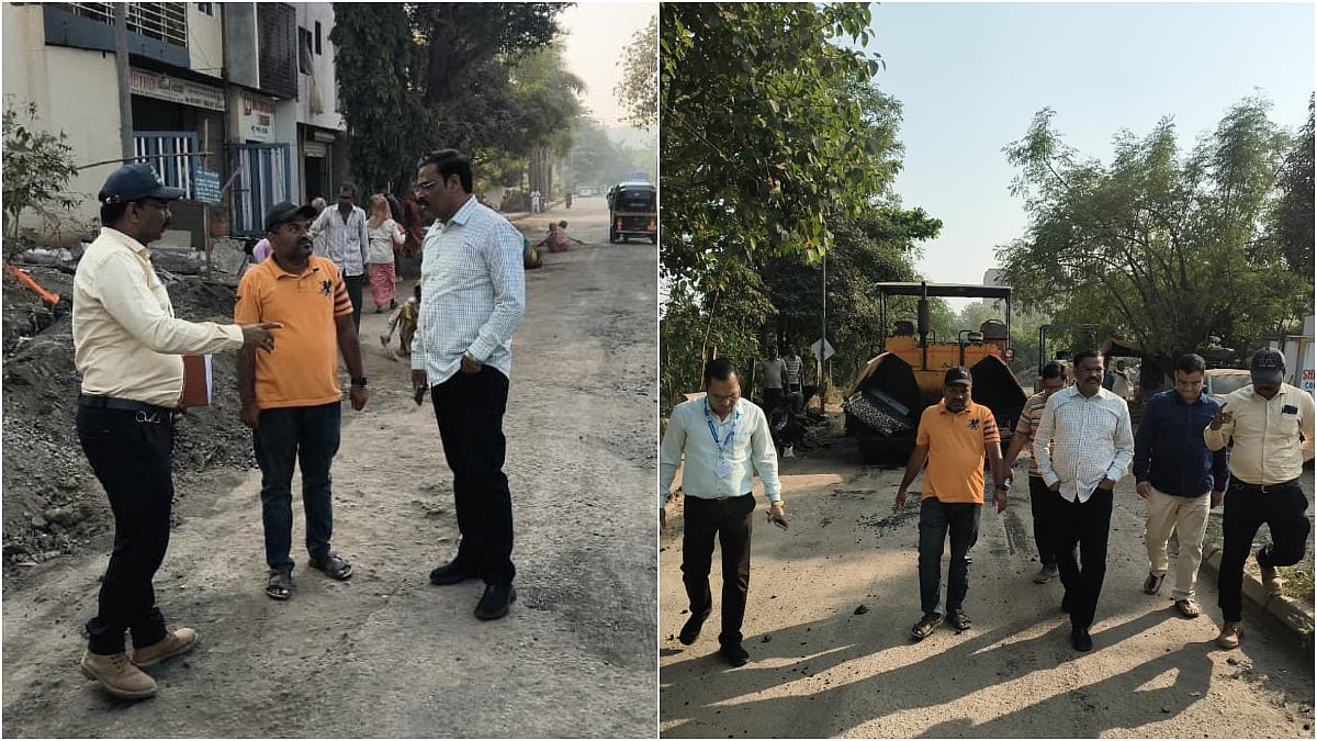 fpjindia's tweet card. Panvel Municipal Corporation Accelerates Road Repairs In Kalamboli, Kharghar, Taloja And Kamothe...