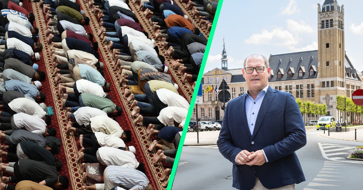 V_N1WS's tweet card. In Roeselare heeft het Vlaams Belang vrijdagochtend pamfletten verspreid tegen de komst van de geplande moskee van El Nour.