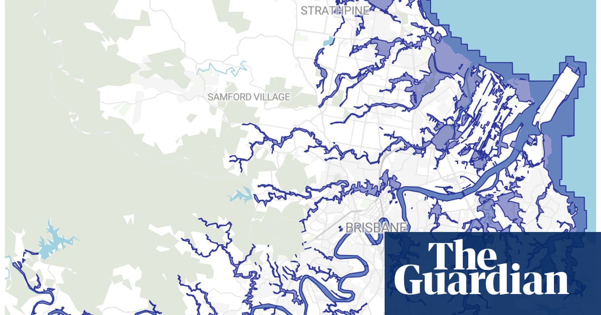 MsCRus2's tweet card. Brisbane city council flood maps predict the areas where properties are likely to be inundated