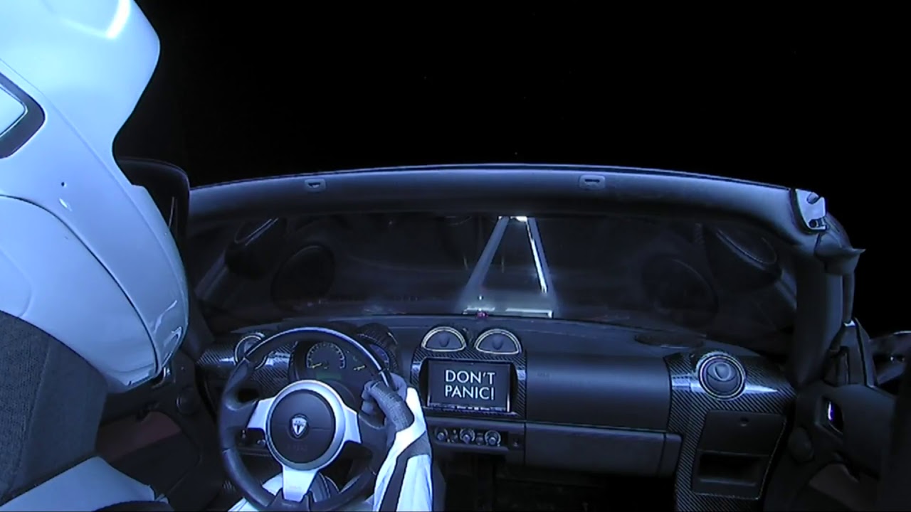 elonmusk's tweet card. Live Views of Starman