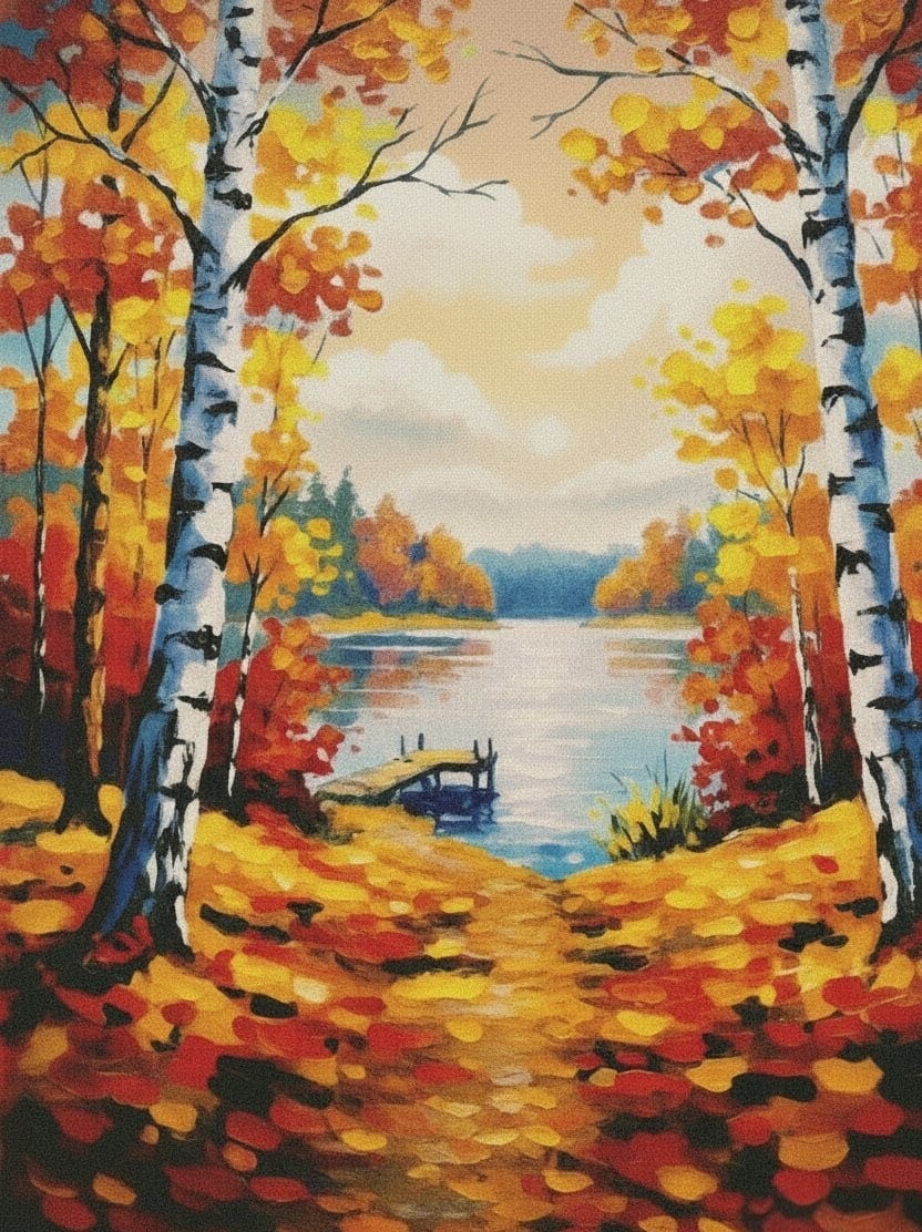 BCreatives25's tweet card. 🍂 Autumn Morning at the Lake🌤 A Quiet Dawn Wrapped in ColorThere’s a certain kind of morning that only autumn knows — crisp air, golden leaves underfoot, and a sky so soft it feels like it’s still...