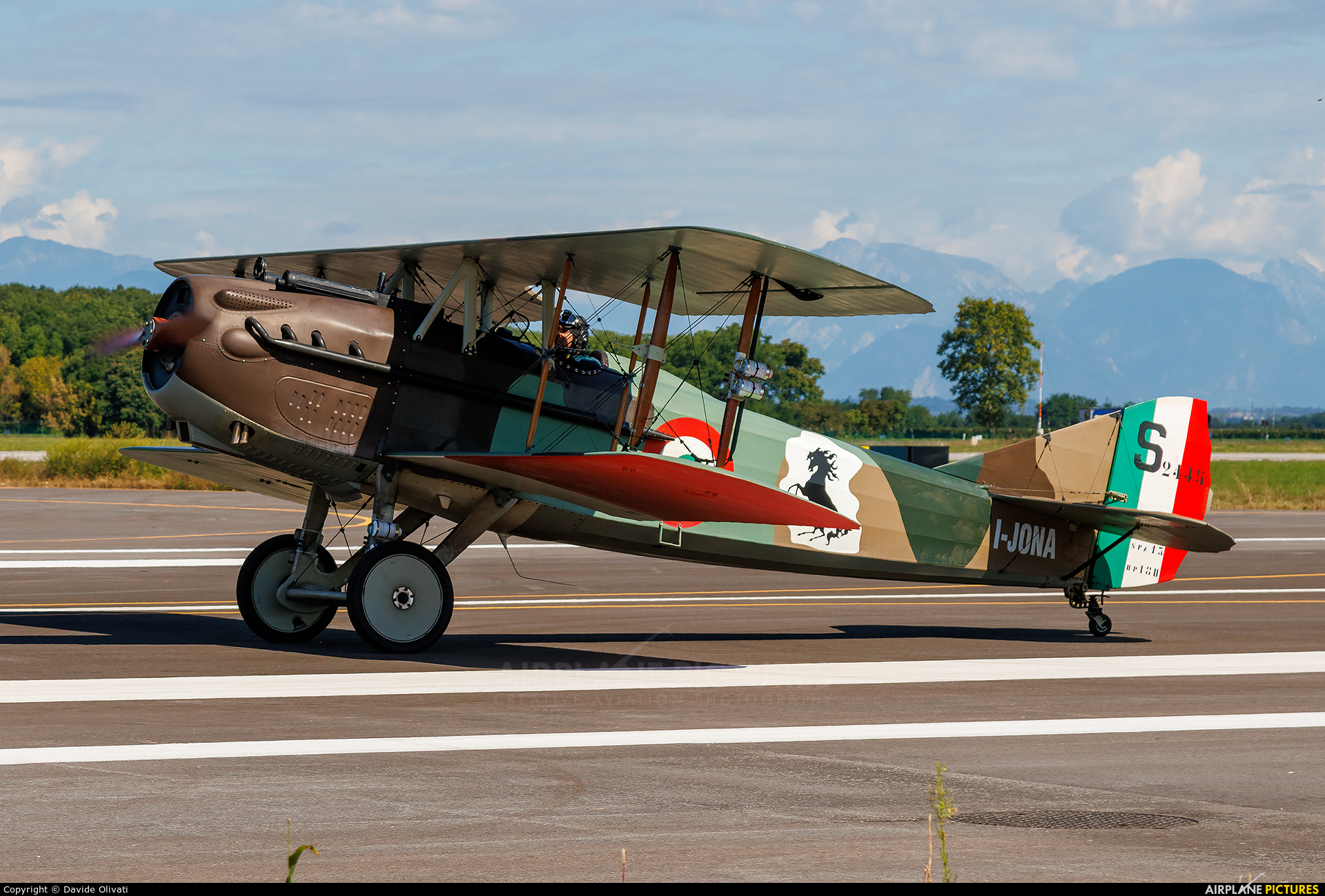 AirplanePics's tweet card. Private | Spad | XIII (Replica) | I-JONA | Italy, Rivolto ( - LIPI) | Photo taken by Davide Olivati