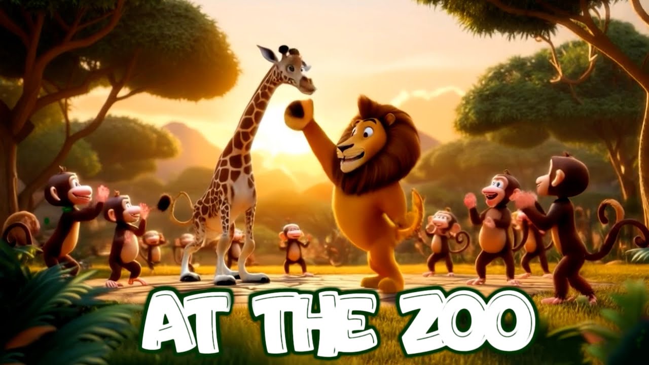 girishjohar's tweet card. At The Zoo | Kids Rhymes | Animal Cartoon Video For Kids