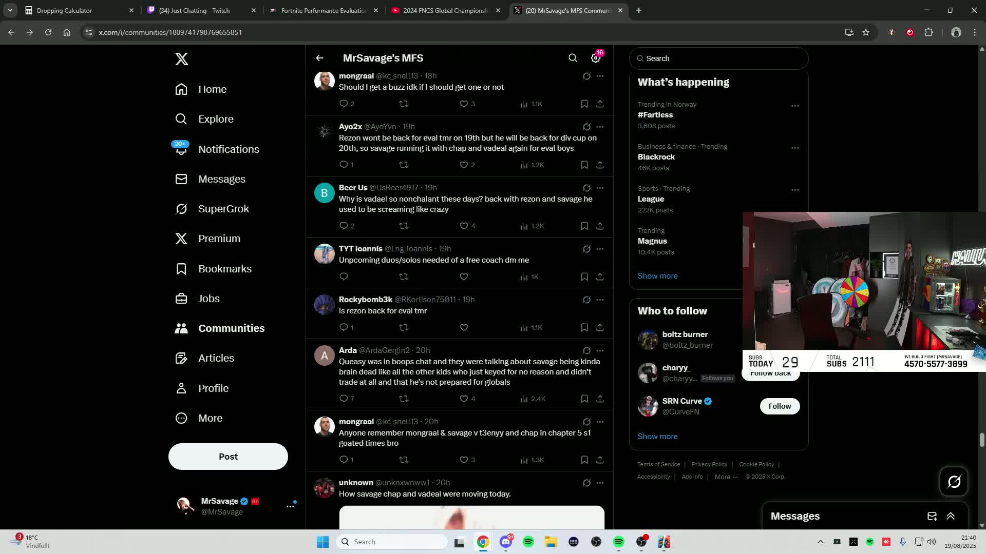 TheHuntingTurd's tweet card. MrSavage - Red Hoodie