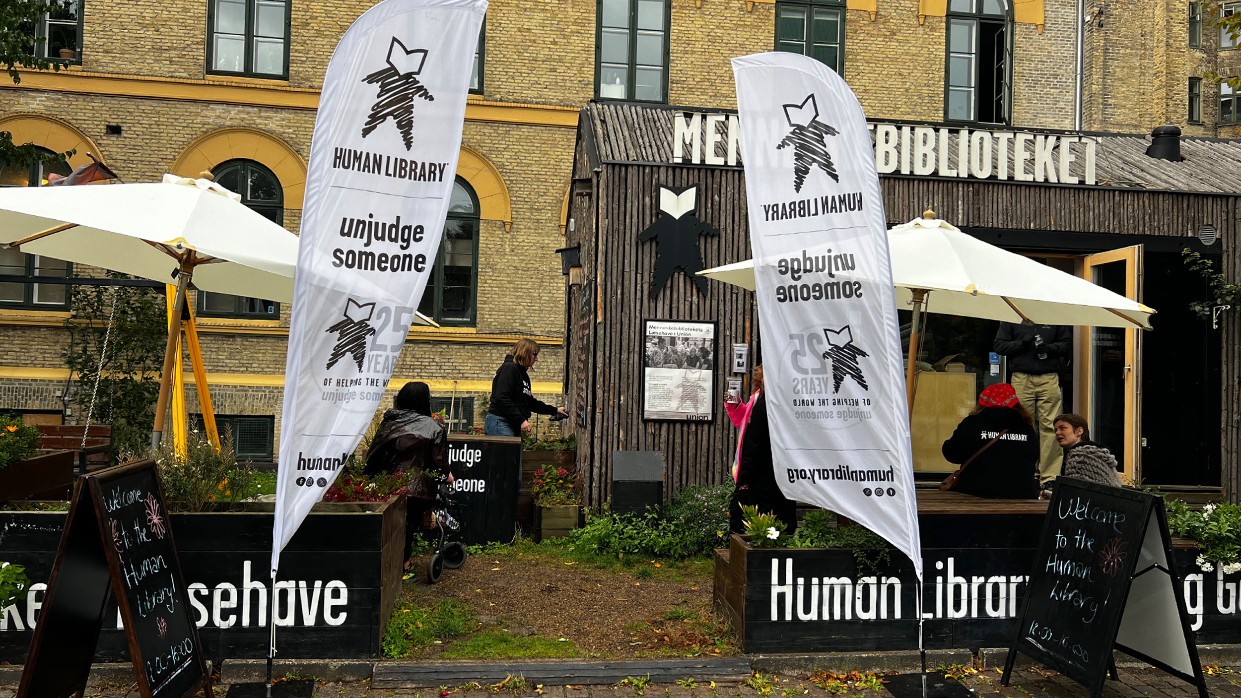 TheHumanLibrary's tweet card. At The Human Library in Denmark’s capital, readers can check out actual living people who volunteer to serve as “open books." The idea is for them to be able to have one-on-one conversations and ask...