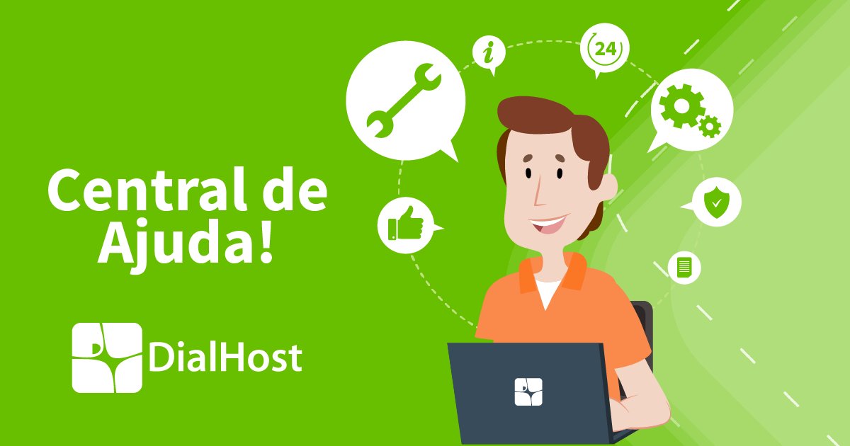 DialHost's tweet card. Suporte - Central de Atendimento e Ajuda DialHost