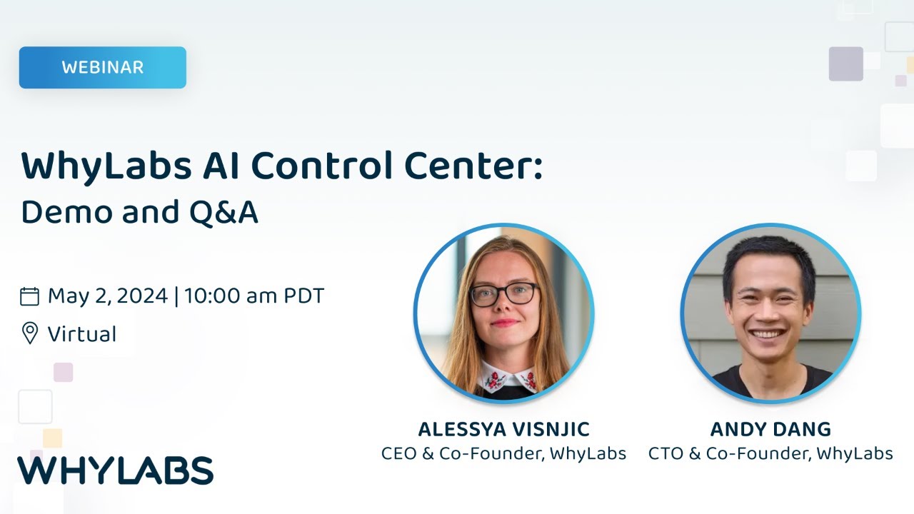 WhyLabs's tweet card. WhyLabs AI Control Center: Demo and Q&A
