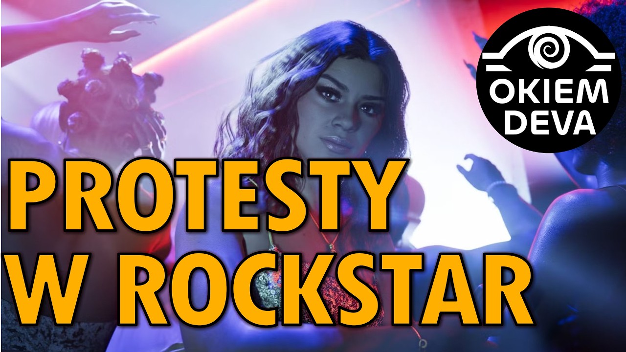 OkiemDeva's tweet card. Protesty w Rockstar!