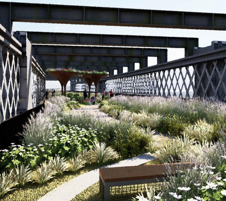 AboutMcr's tweet card. Designs for Phase 2 of Castlefield Viaduct have today been revealed as the National Trust submit a planning application for the extension of Manchester's