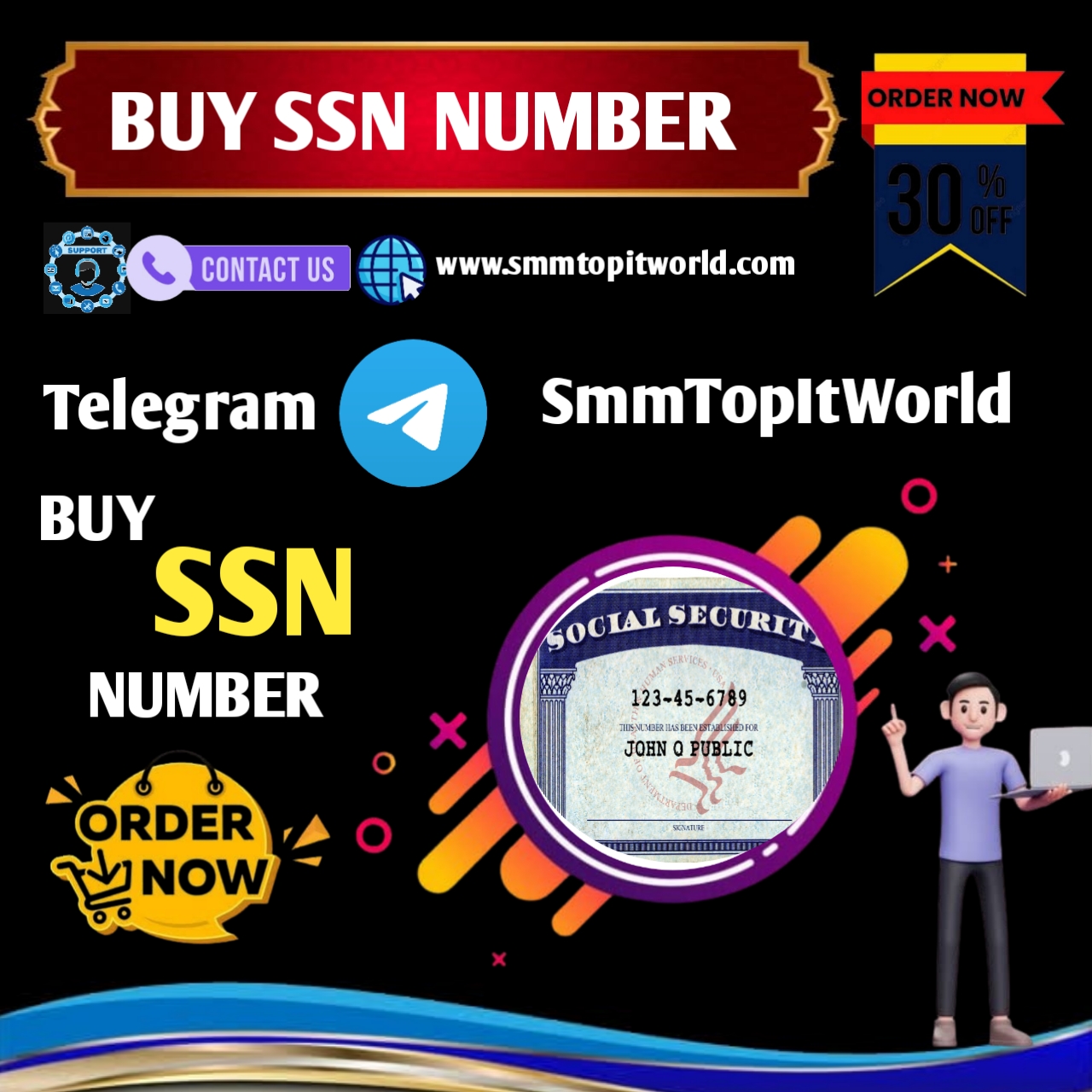 smmtopitworld's tweet card. Buy SSN Number.Buy SSN Number The SSN number is the nine digit Social Security Number SSN assigned to United States citizens, permanent residents, and eligible nonimmigrant workers in the United...